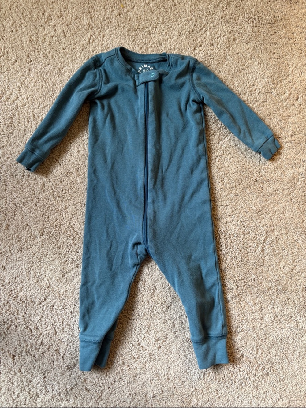 Primary Full-Zip One-Piece Footie